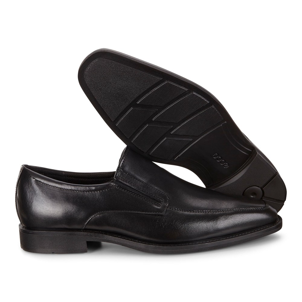 ECCO Mens Slip On Black - Calcan - WUA-942308